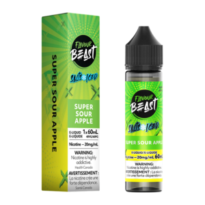 FLAVOUR BEAST E-LIQUID - SUPER SOUR APPLE 20MG/60ML [ONTARIO] - 827152176236