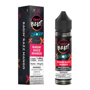FLAVOUR BEAST E-LIQUID - RAGIN' RAZZ MANGO (ICED) 20MG/60ML [ONTARIO] - 827152140084