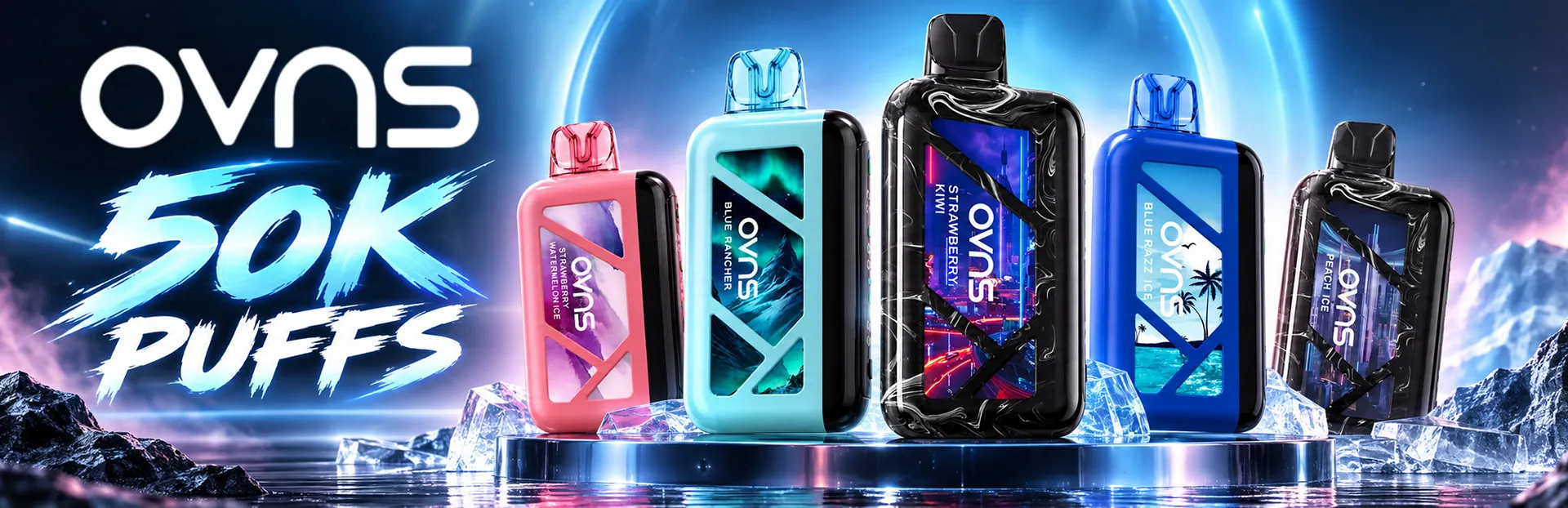 OVNS Prime 50K Puffs Smart Screen Vape - Wholesale Canada
